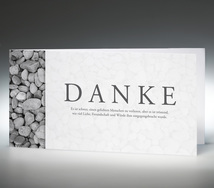 edle Dankeskarte mit Stein-Motiv