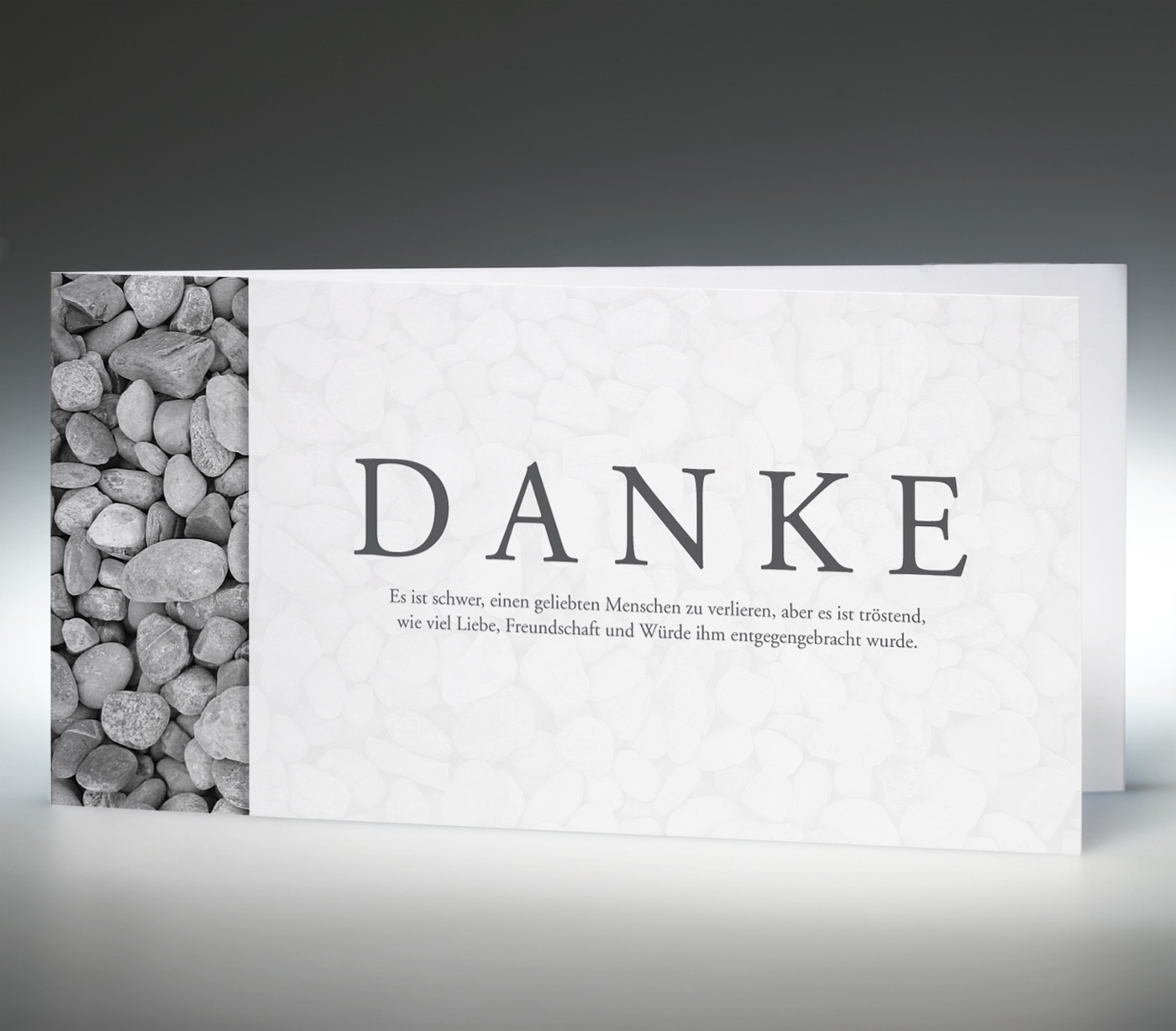 Danksagungskarte Motiv Steine † Memento Trauer Danksagungskarten