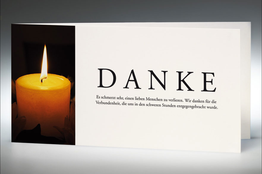 Trauer Danksagungskarten einfach gestalten Memento