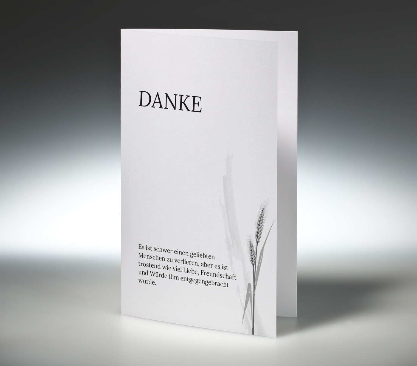 Danksagung Trauer Ähren Memento